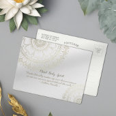 Yoga Meditation Instructor Gold Mandala Blume Postkarte