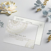 Yoga Meditation Instructor Gold Mandala Blume Postkarte