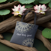 Yoga Meditation Instructor Gold Mandala Blume Tasche