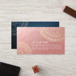 Yoga Meditation Instructor Gold Mandala Class Pass Treuekarte