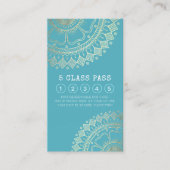 Yoga Meditation Instructor Gold Mandala Class Pass Treuekarte (Vorderseite)