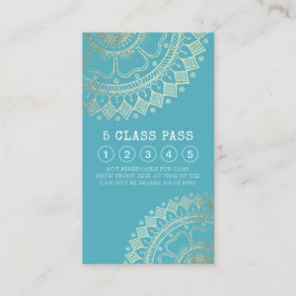 Yoga Meditation Instructor Gold Mandala Class Pass Treuekarte