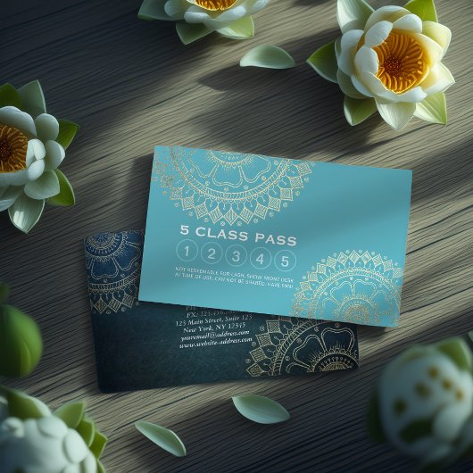 Yoga Meditation Instructor Gold Mandala Loyalität Treuekarte