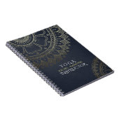 Yoga Meditation Instructor Gold Mandala Navy Blue Notizblock (Rechte Seite)