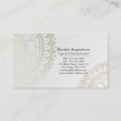 Yoga Meditation Instructor Gold Mandala Navy Blue Visitenkarte (Rückseite)