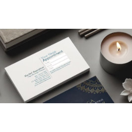 Yoga Meditation Instructor Gold Mandala Navy Blue Visitenkarte