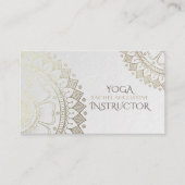 Yoga Meditation Instructor Gold Mandala Navy Blue Visitenkarte (Vorderseite)