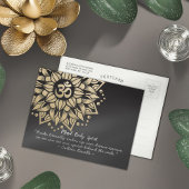 Yoga Meditation Instructor Gold Mandala Om Symbol Postkarte