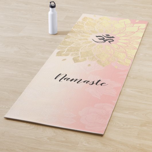 YOGA Meditation Instructor Gold Mandala OM Symbol Yogamatte (Beispiel)