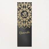 Yoga Meditation Instructor Gold Mandala Om Symbol Yogamatte (Vorderseite)