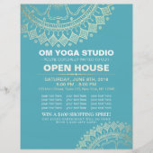 Yoga Meditation Instructor Gold Mandala Open House Flyer (Vorne)