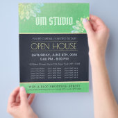 Yoga Meditation Instructor Gold Mandala Open House Flyer (Hand)