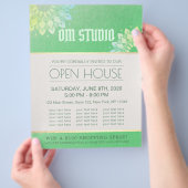 Yoga Meditation Instructor Gold Mandala Open House Flyer (Hand)