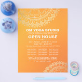 Yoga Meditation Instructor Gold Mandala Open House Flyer (Einzeln)