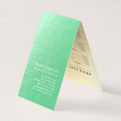 Yoga Meditation Instructor Gold Mandala Preisliste Visitenkarten (Rückseite)