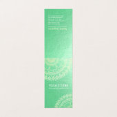 Yoga Meditation Instructor Gold Mandala Preisliste Visitenkarten (Außenseite Aufgefaltet)