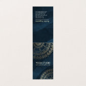 Yoga Meditation Instructor Gold Mandala Preisliste Visitenkarten (Außenseite Aufgefaltet)