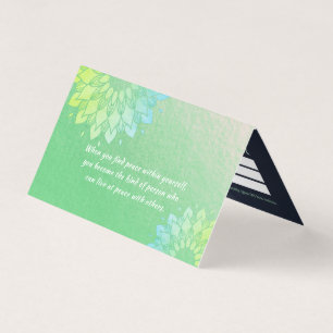 Yoga Meditation Instructor Gold Mandala Preisliste Visitenkarten