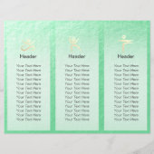 Yoga Meditation Instructor Gold Mandala Tri-Fold (Rückseite)