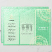 Yoga Meditation Instructor Gold Mandala Tri-Fold (Vorne/Hinten)