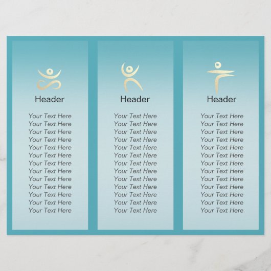 Yoga Meditation Instructor Gold Mandala Tri-Fold (Rückseite)