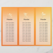 Yoga Meditation Instructor Gold Mandala Tri-Fold (Rückseite)