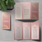 Yoga Meditation Instructor Gold Mandala Tri-Fold