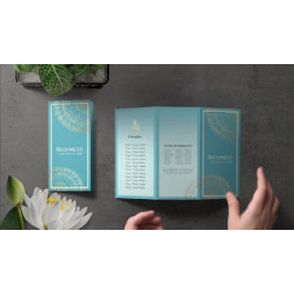 Yoga Meditation Instructor Gold Mandala Tri-Fold