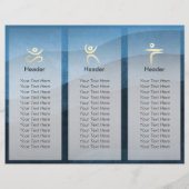 Yoga Meditation Instructor Gold Mandala Tri-Fold (Rückseite)