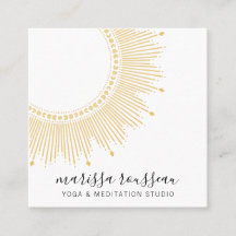Yoga Meditation Instructor Gold Sun Mandala