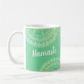Yoga Meditation Instructor Green Gold Foil Mandala Kaffeetasse (Links)
