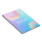 Yoga Meditation Instructor Green Gold Foil Mandala Notizblock (Rechte Seite)