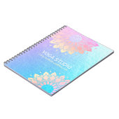 Yoga Meditation Instructor Green Gold Foil Mandala Notizblock (Linke Seite)