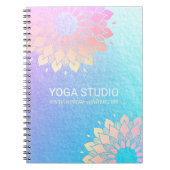 Yoga Meditation Instructor Green Gold Foil Mandala Notizblock (Vorderseite)