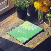 Yoga Meditation Instructor Green Gold Foil Mandala Notizblock