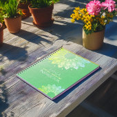 Yoga Meditation Instructor Green Gold Foil Mandala Notizblock