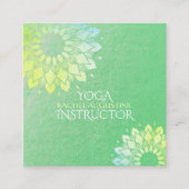 Yoga Meditation Instructor Green Gold Foil Mandala Quadratische Visitenkarte (Vorderseite)