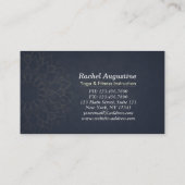 Yoga Meditation Instructor Green Gold Foil Mandala Visitenkarte (Rückseite)