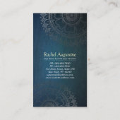 Yoga Meditation Instructor Green Gold Foil Mandala Visitenkarte (Rückseite)