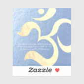 Yoga Meditation Instructor Life Coach OM Quotes Aufkleber (Blatt)