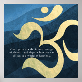 Yoga Meditation Instructor Life Coach OM Quotes po Poster