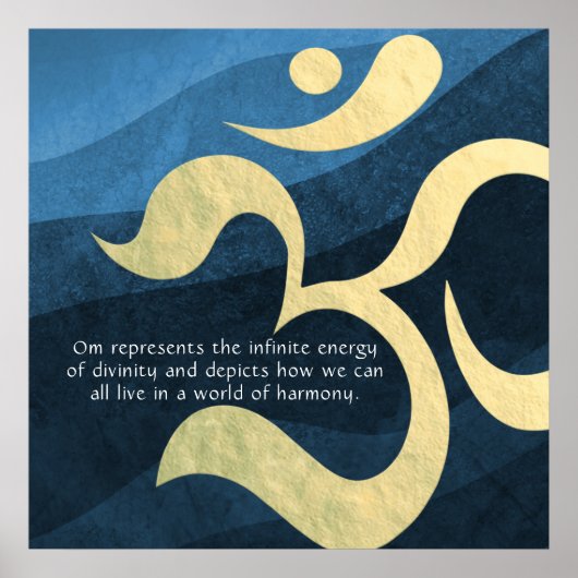 Yoga Meditation Instructor Life Coach OM Quotes po Poster (Vorne)