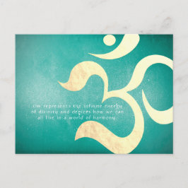 Yoga Meditation Instructor Life Coach OM Quotes Postkarte