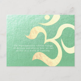 Yoga Meditation Instructor Life Coach OM Quotes Postkarte