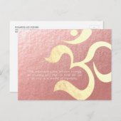 Yoga Meditation Instructor Life Coach OM Quotes Postkarte (Vorne/Hinten)