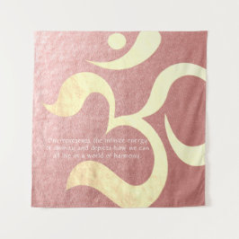 Yoga Meditation Instructor Life Coach OM Quotes Wandteppich