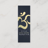 Yoga Meditation Instructor Life Coach OM Symbol Mini Visitenkarte (Vorderseite)