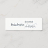 Yoga Meditation Instructor Life Coach OM Symbol Mini Visitenkarte (Rückseite)