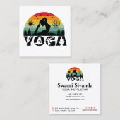 Yoga Meditation Instructor Life Coach Quadratische Visitenkarte (Vorne/Hinten)