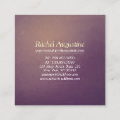 Yoga Meditation Instructor Lila Gold ZEN Symbol Quadratische Visitenkarte (Rückseite)